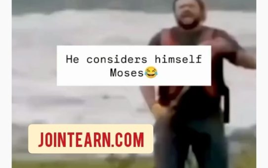 He thought he's Moses 😂